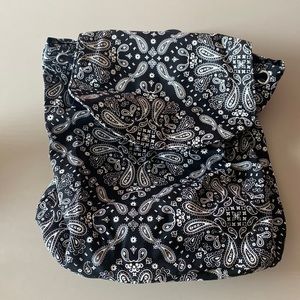 Victora’s Secret PINK Paisley Drawstring Black Backpack